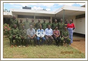 Team members pose for a photo at Eduaction centre