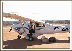 The much needed milk and medication is flown to Ithumba