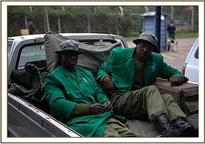 Stephen & Julius at the airport