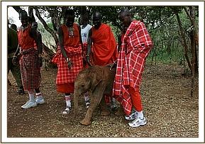 Lesanju with Samburu from Ol Malo