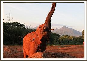 Lesanju greets the keepers